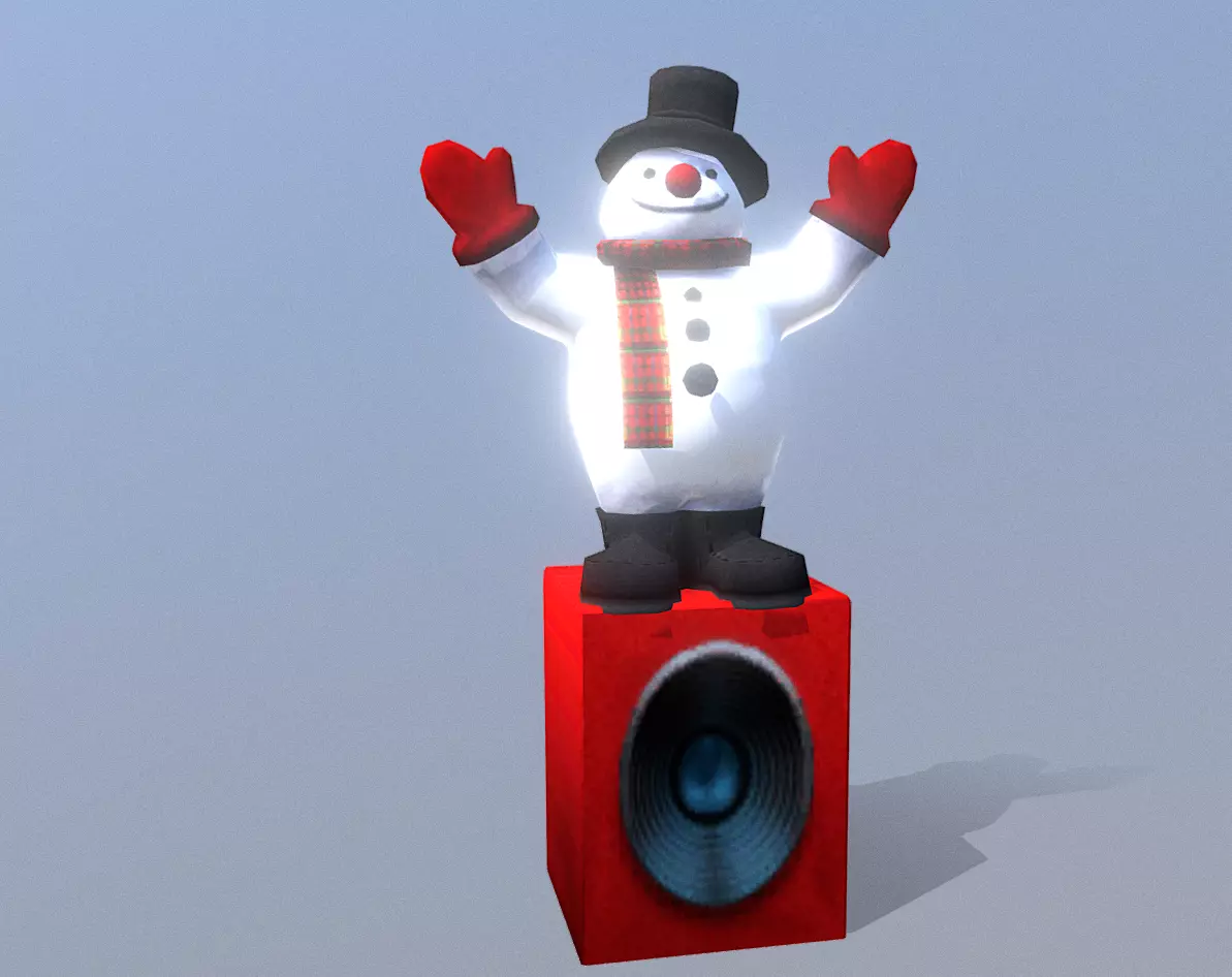 Frosty Ice Man Merry Christmas Fbx Png 3D model
