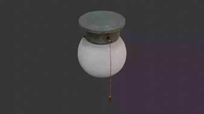 Round Ceiling Lamp with Pull Chain