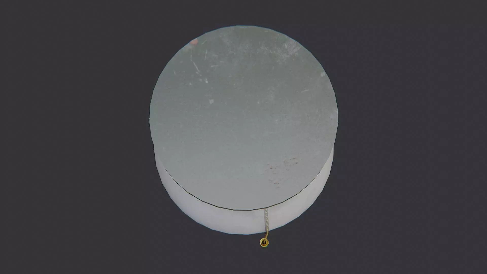 Round Ceiling Lamp with Pull Chain Low-poly 3D model_4