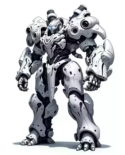 Transformer Mech Futuristic Battle Robot Heavy Armor 3D