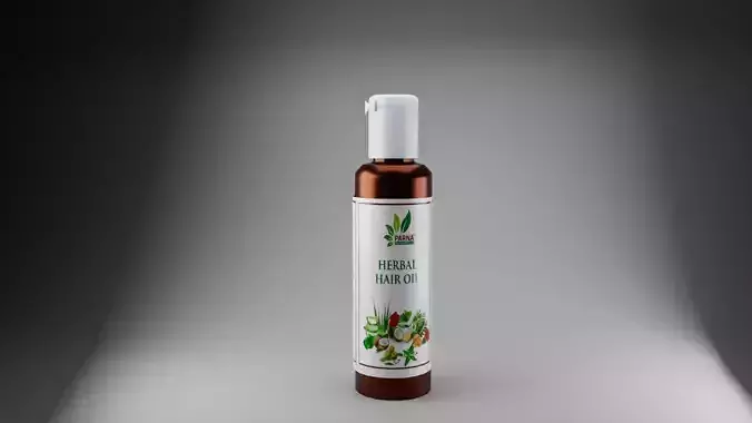 Realistic Glass Bottle 3D Model for Hair Oil Maya FBX OBJ