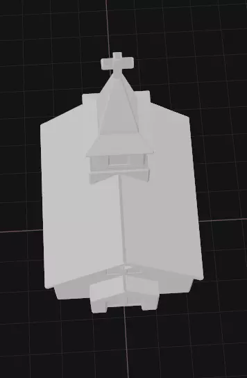 miniature church 3D print model_4