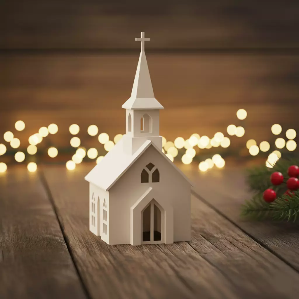 miniature church 3D print model_0