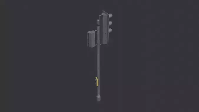 Street Traffic Light on a Pole