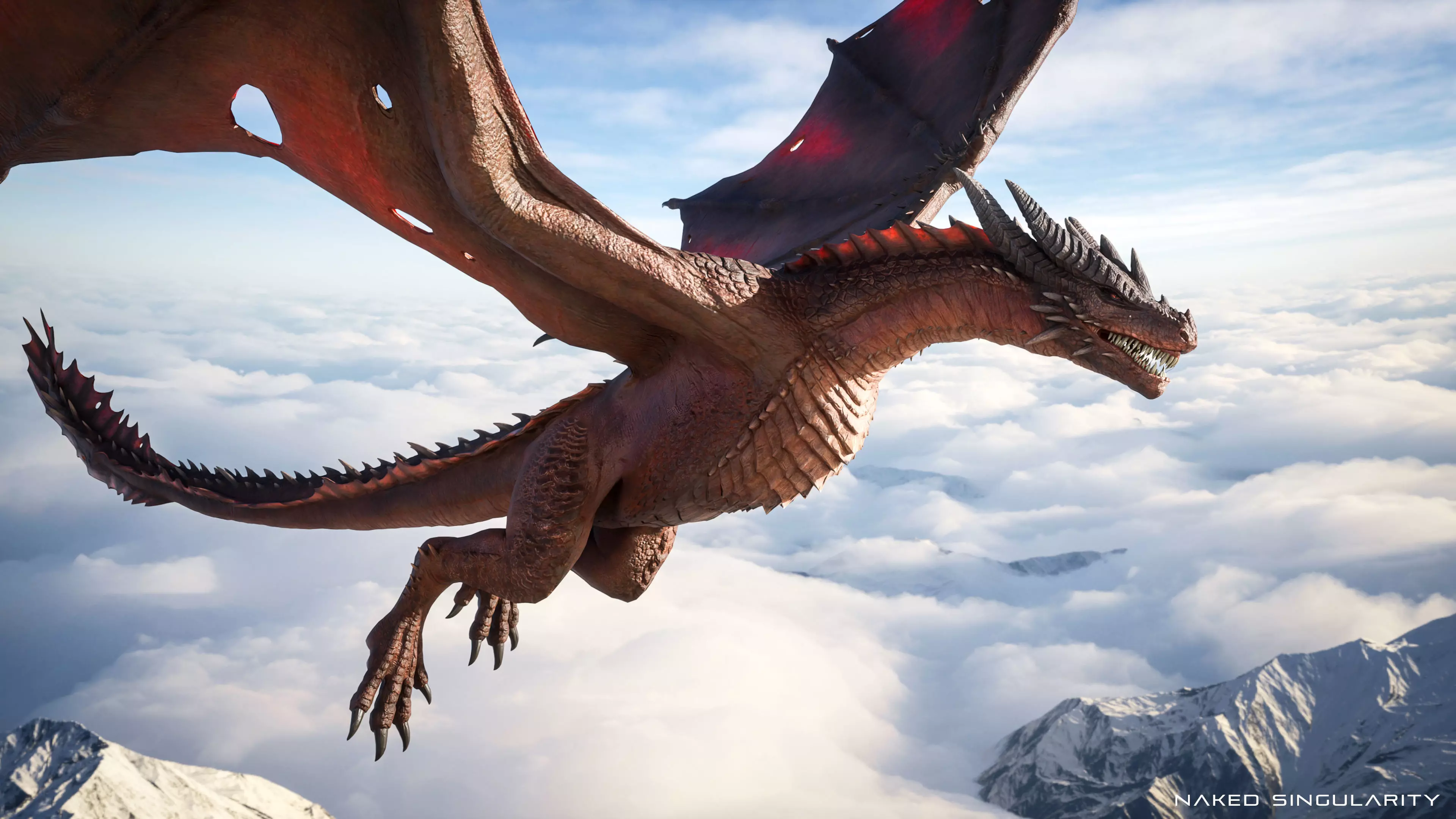 Wyvern Dragon - Fire wyvern dragon and Ice wyvern dragon Low-poly 3D model_7