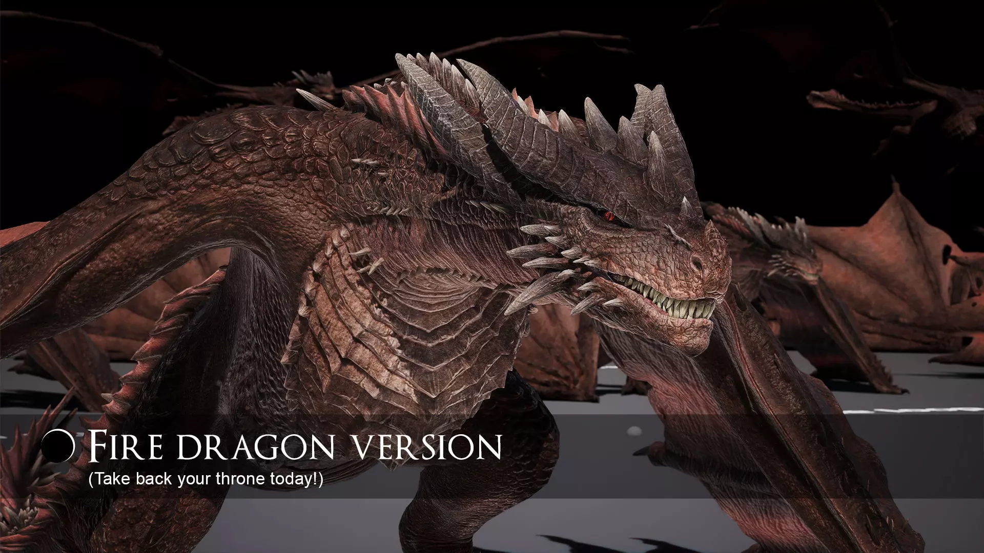 Wyvern Dragon - Fire wyvern dragon and Ice wyvern dragon Low-poly 3D model_2