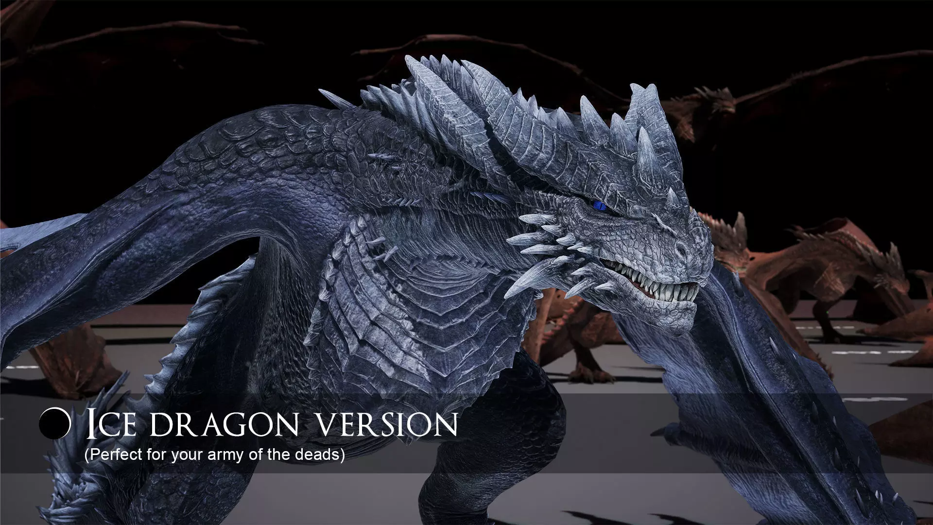 Wyvern Dragon - Fire wyvern dragon and Ice wyvern dragon Low-poly 3D model_1