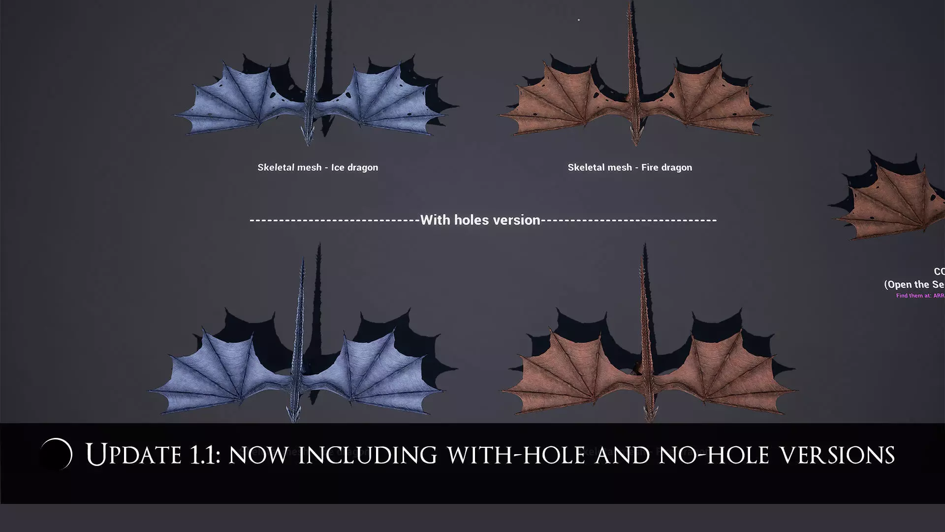 Wyvern Dragon - Fire wyvern dragon and Ice wyvern dragon Low-poly 3D model_21