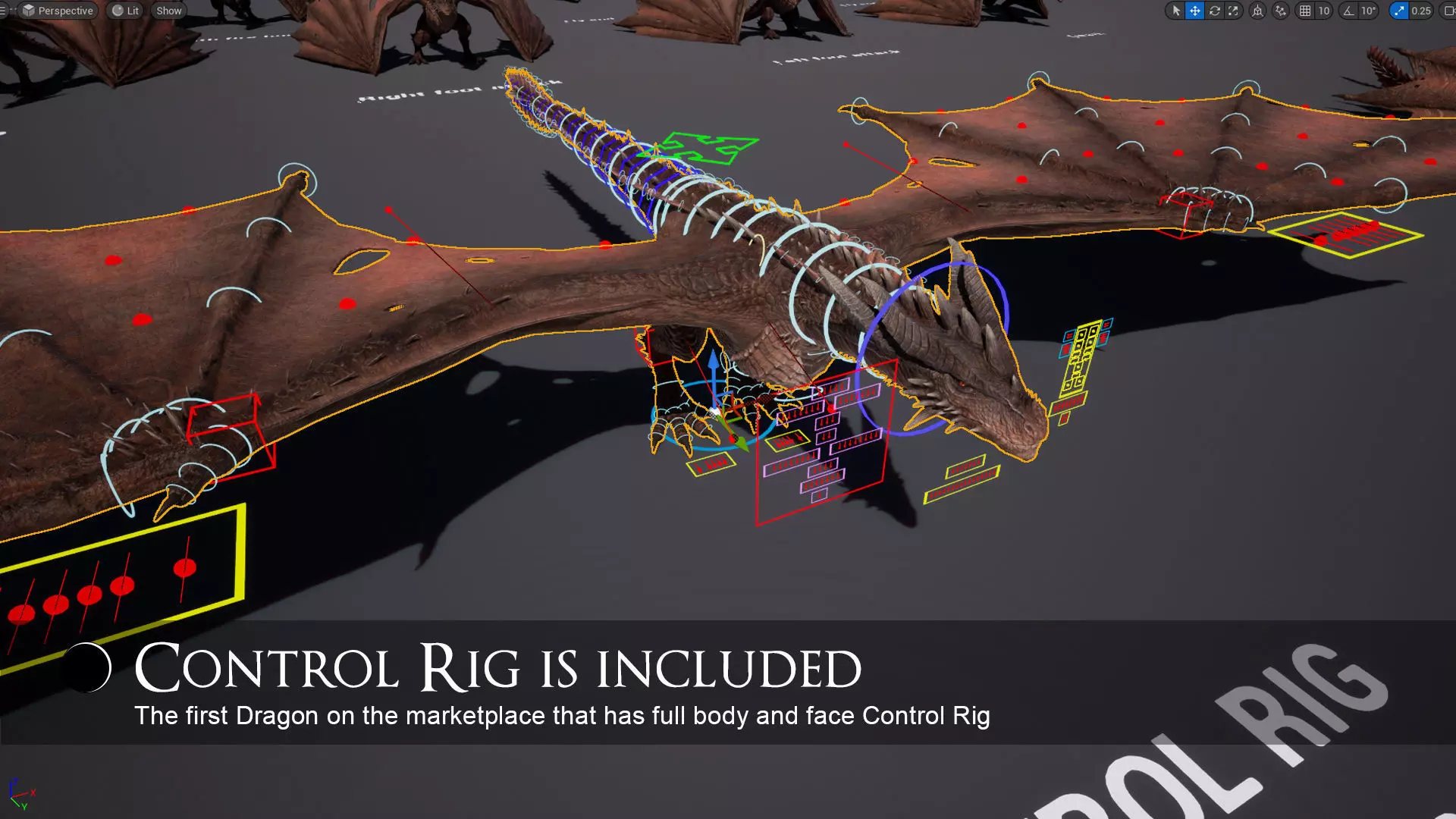 Wyvern Dragon - Fire wyvern dragon and Ice wyvern dragon Low-poly 3D model_8