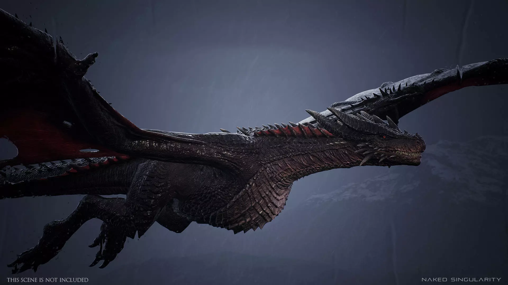 Wyvern Dragon - Fire wyvern dragon and Ice wyvern dragon Low-poly 3D model_12