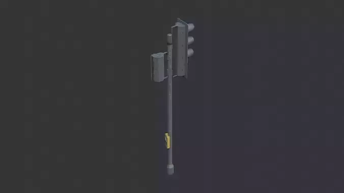 Street traffic light with wet finish on pole