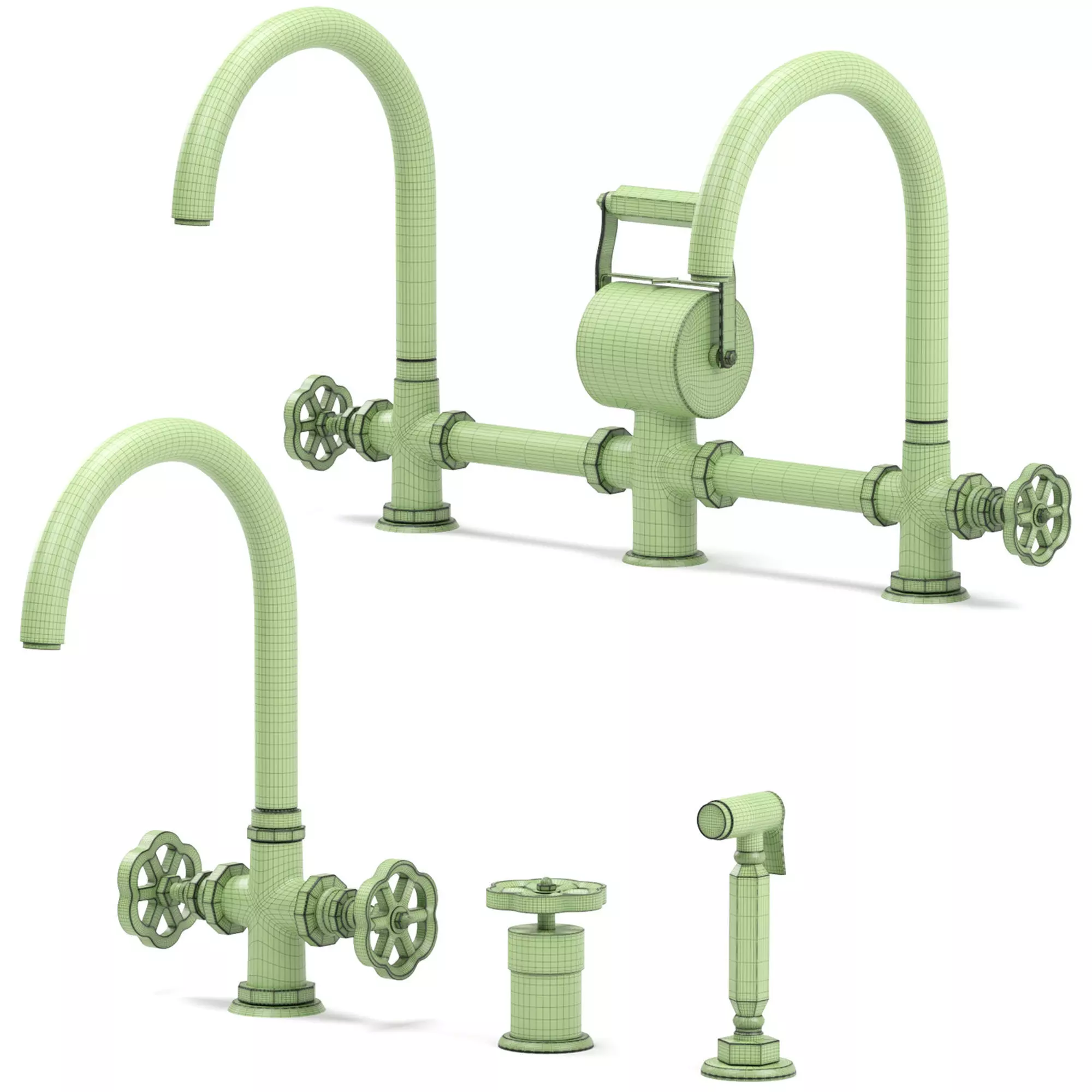 OFFICINE GULLO kitchen faucets collection 3D model_5