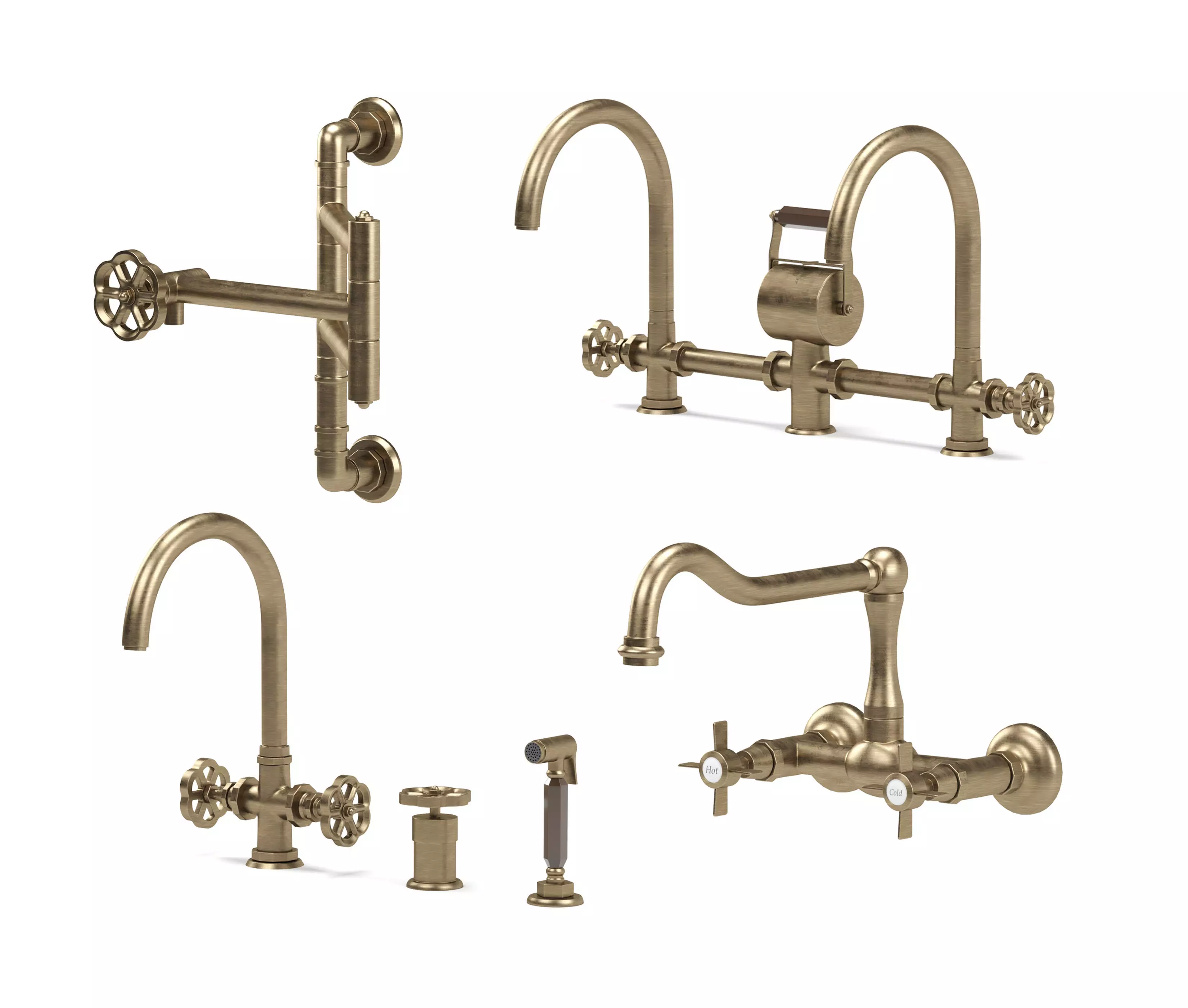 OFFICINE GULLO kitchen faucets collection 3D model_0