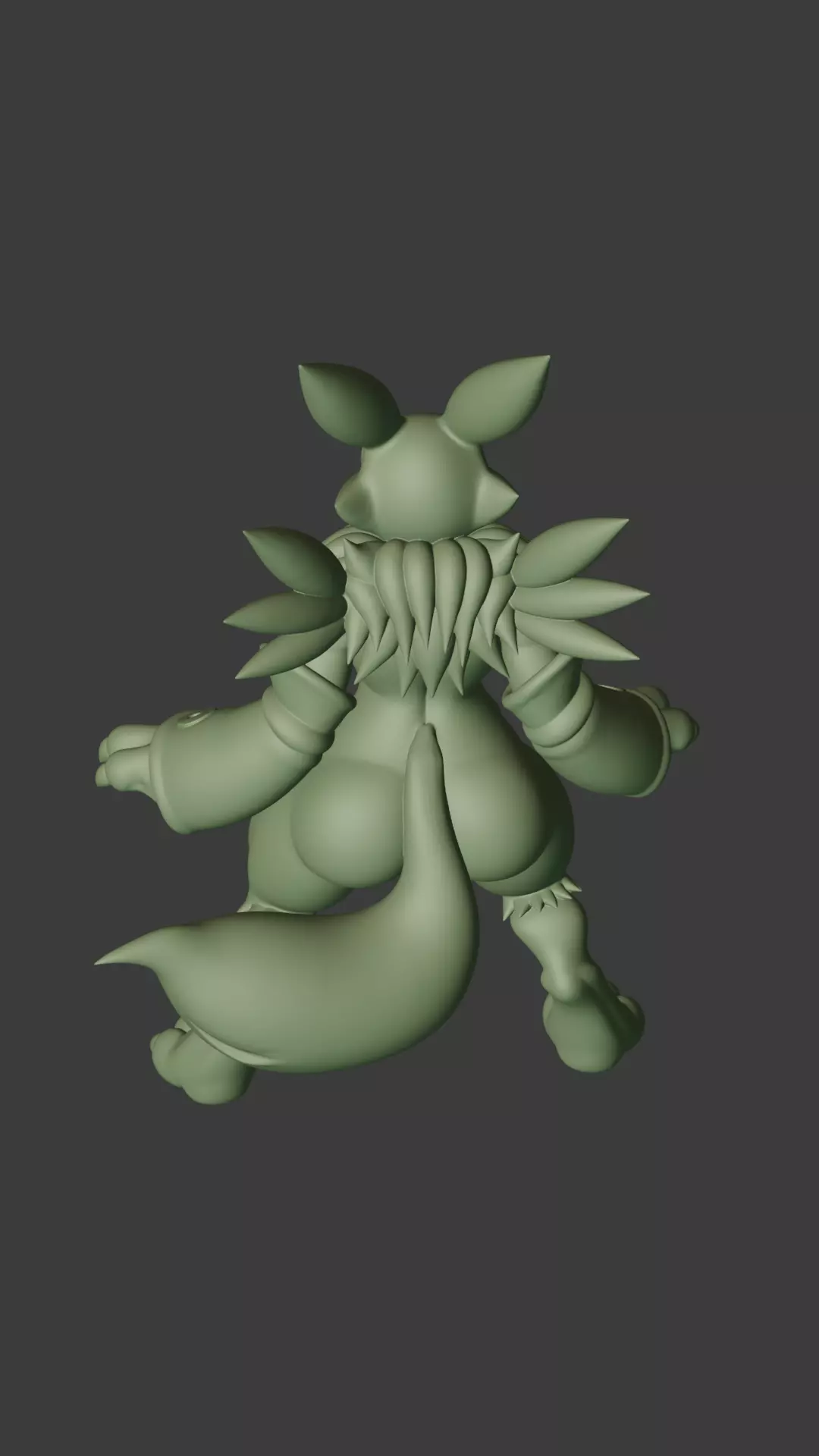 Renamon thick thighs and busty NSFW 3D print model_3