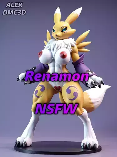 Renamon thick thighs and busty NSFW 3D print model Renamon thick thighs and busty NSFW 3D print model