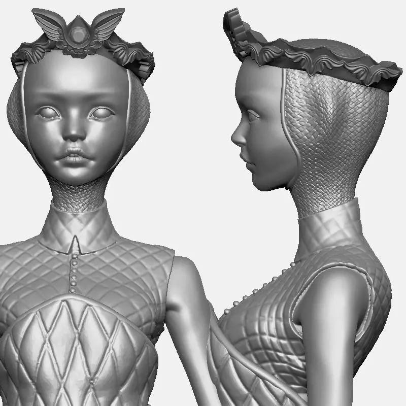 PRINCESS DOLL TOY BOOT BABY CHIBI BARBIE BJD  3D print model_4