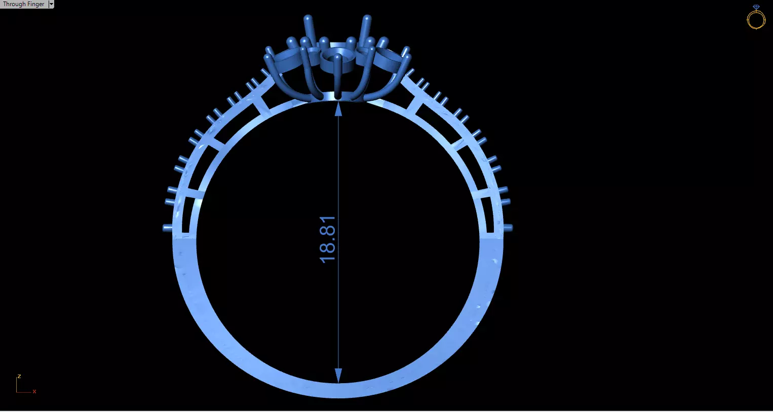 Elegant Ruby and Diamond Halo Engagement Ring 3D print model_7