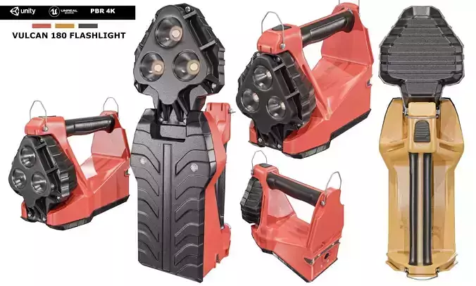Vulcan 180 Flashlight Low-poly 3D model