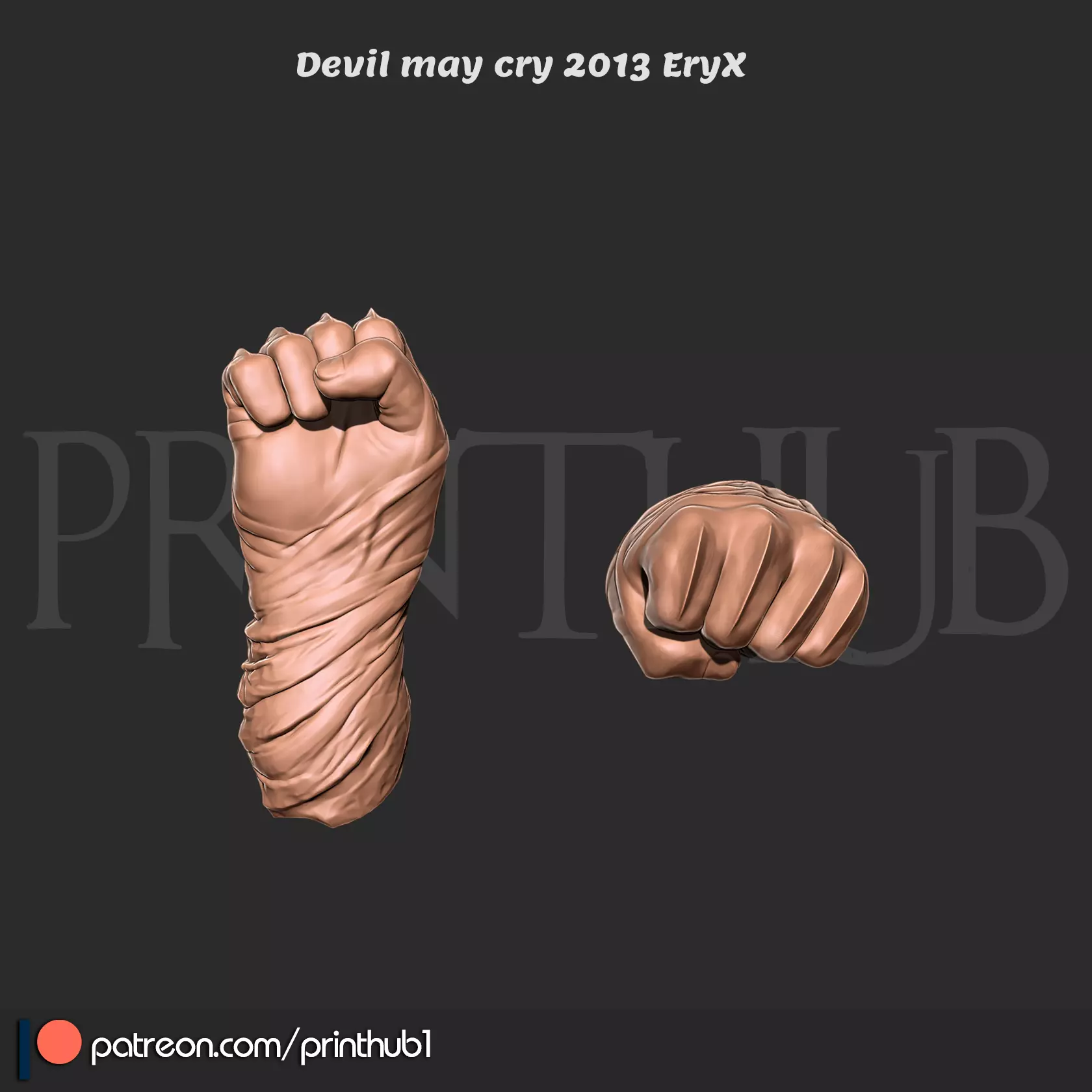 Eryx Fist from Devil may Cry 2013 for 3d Printing miniatures 3D print model_0