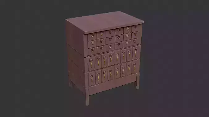 Card Catalogue Cabinet Rustic Wood