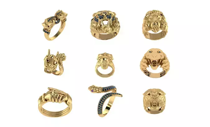 COLLECTION ANIMALS RINGS PACK 500