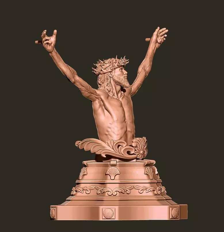 Jesus Christ bust - 3d model stl   3D print model_0