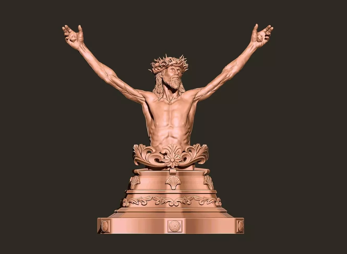 Jesus Christ bust - 3d model stl   3D print model_1