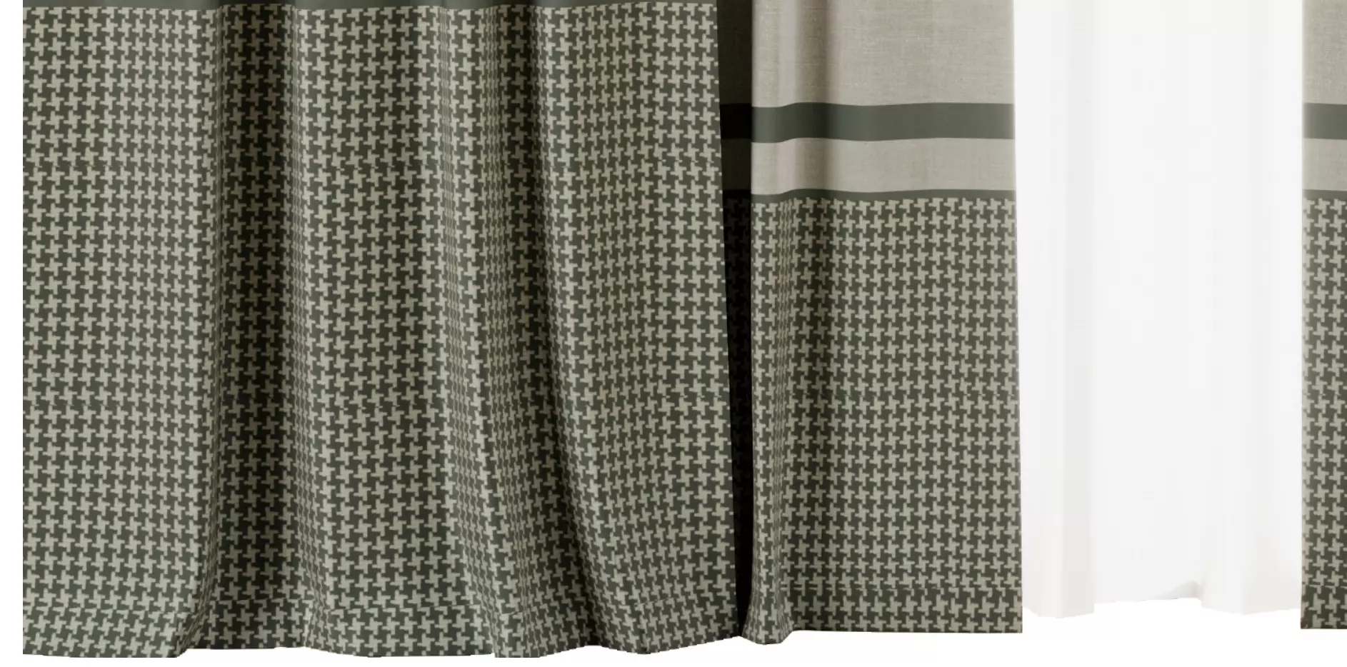Curtain with rod 50 ptternend curtain HBH corona Low-poly 3D model_8