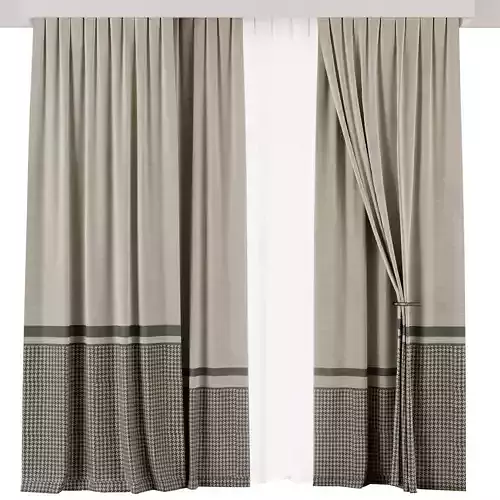 Curtain with rod 50 ptternend curtain HBH corona