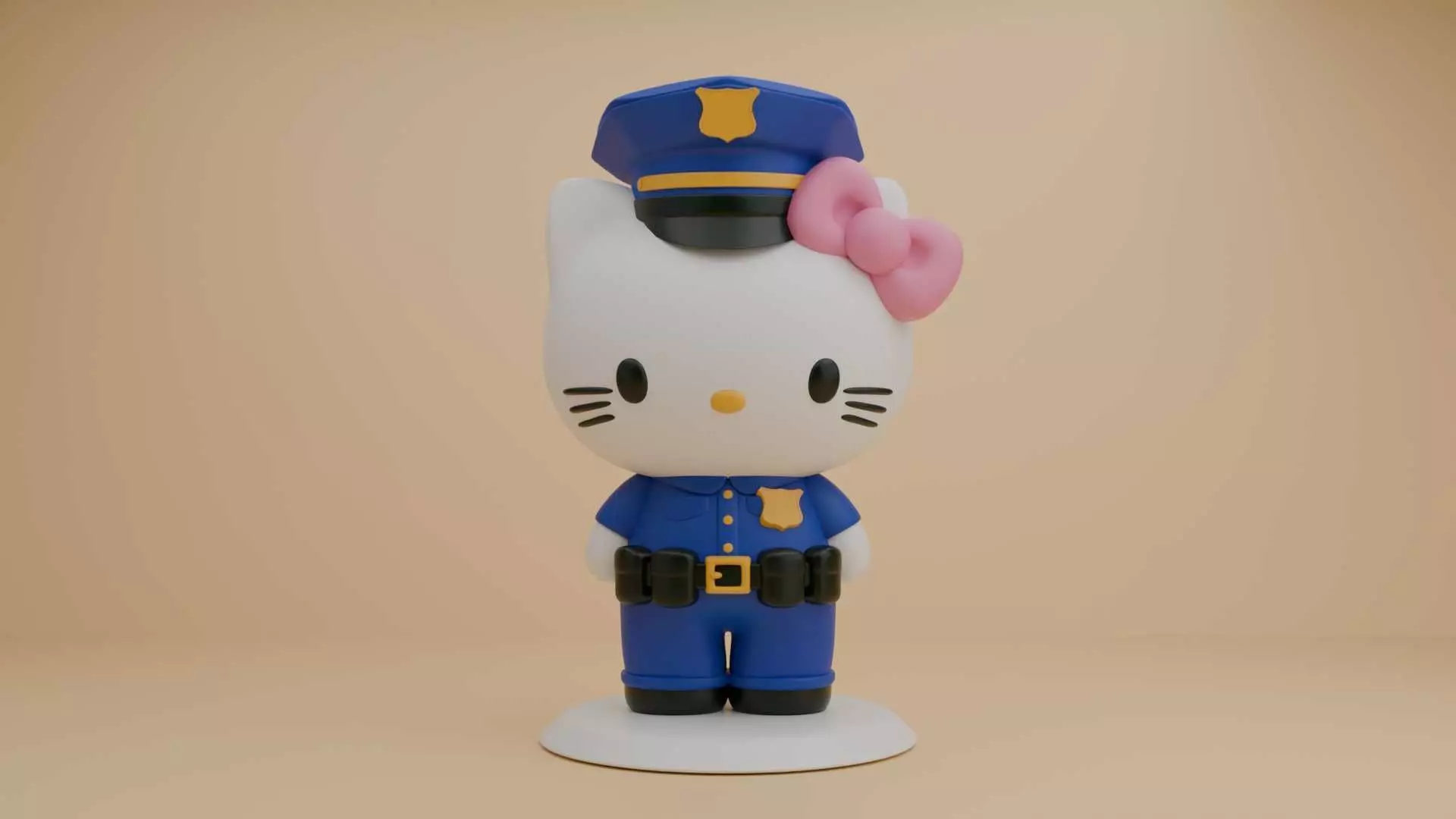 Hello kitty police 3D print model