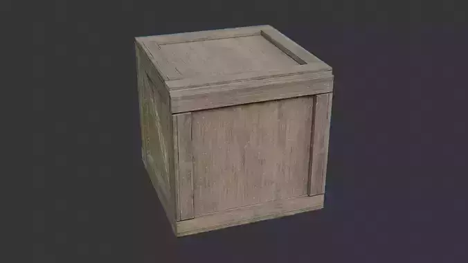 Wooden Crate 24x24 Weathered Wood Box
