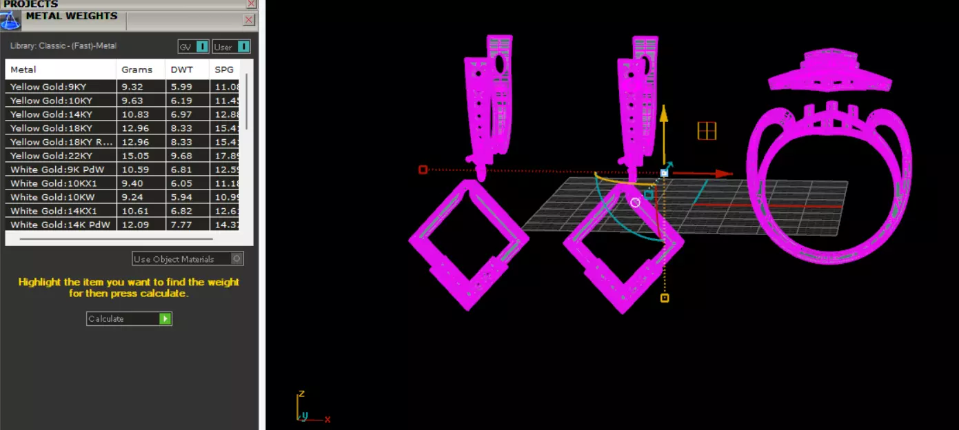 Set Ring and Earrings for 3D Models 3D print model_4