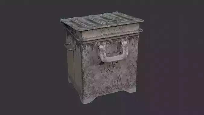 Dumpster Trash Container with Weathered Metal