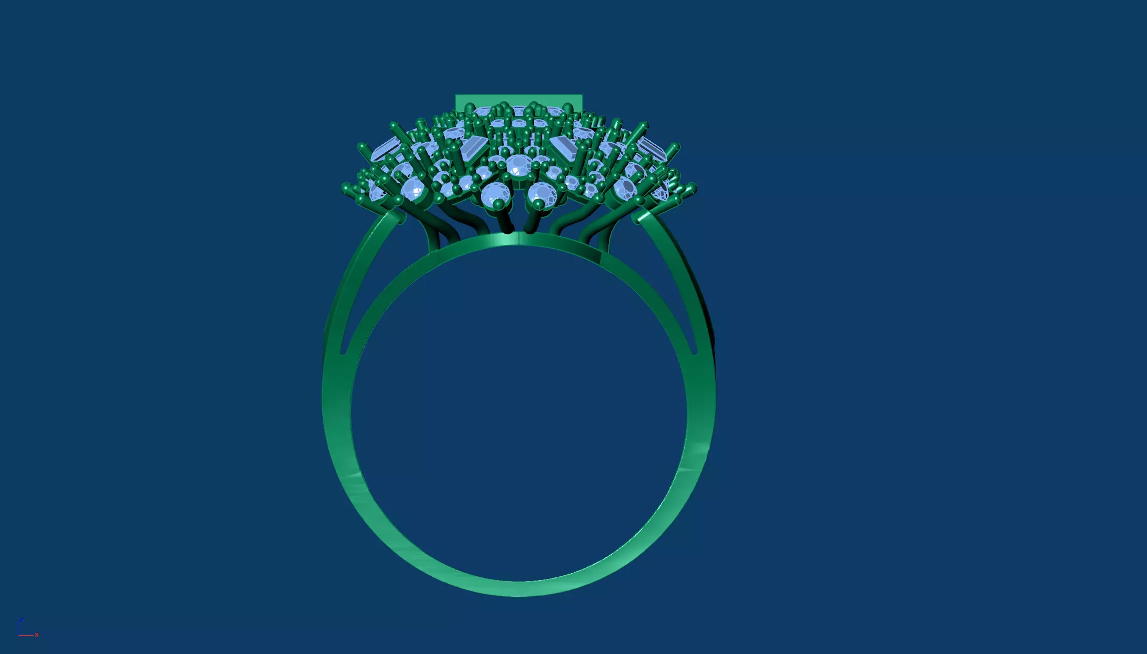 Round Baguette Ring Base 3D Printable Jewelry 3D print model_6