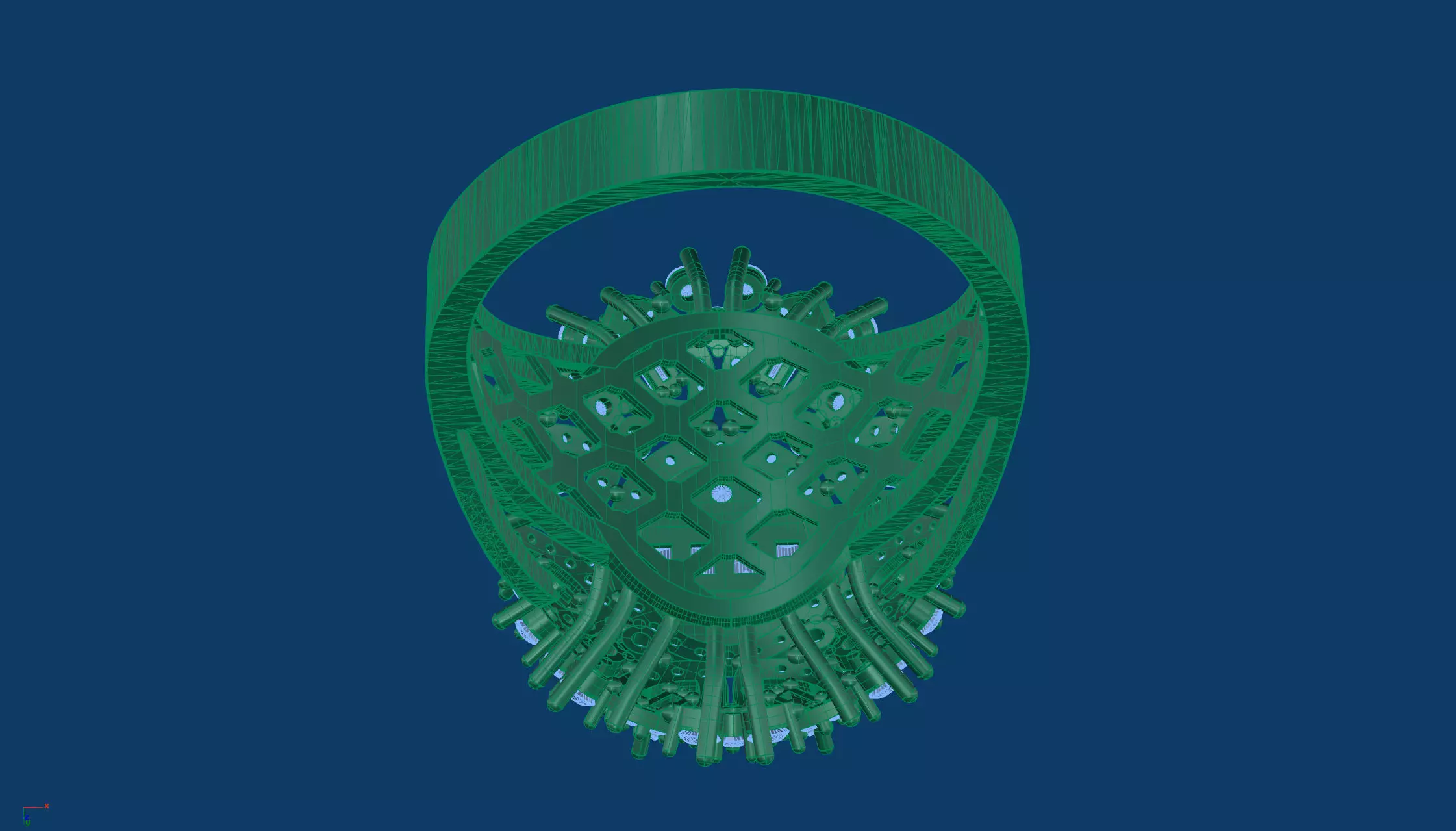 Round Baguette Ring Base 3D Printable Jewelry 3D print model_4