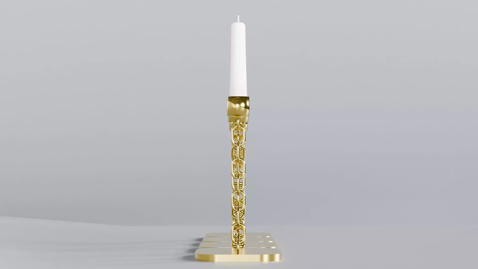 Alphabet Dear Gold Chain Candleholder 3D Model True 4K PBR Rendr Low-poly 3D model_3