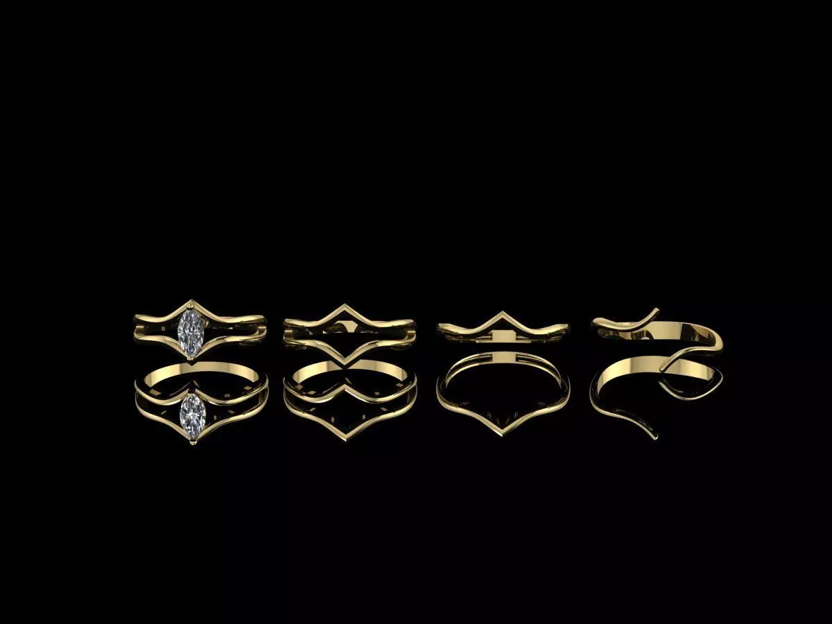 rings 3D print model_1