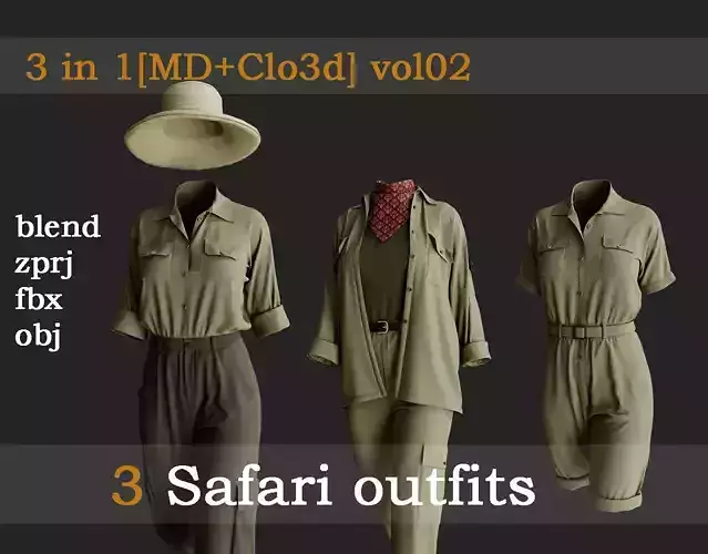 3 Safari outfits vol02