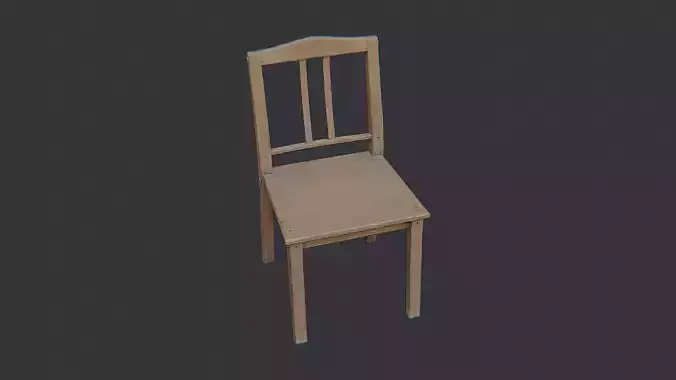 Rustic wooden kitchen chair