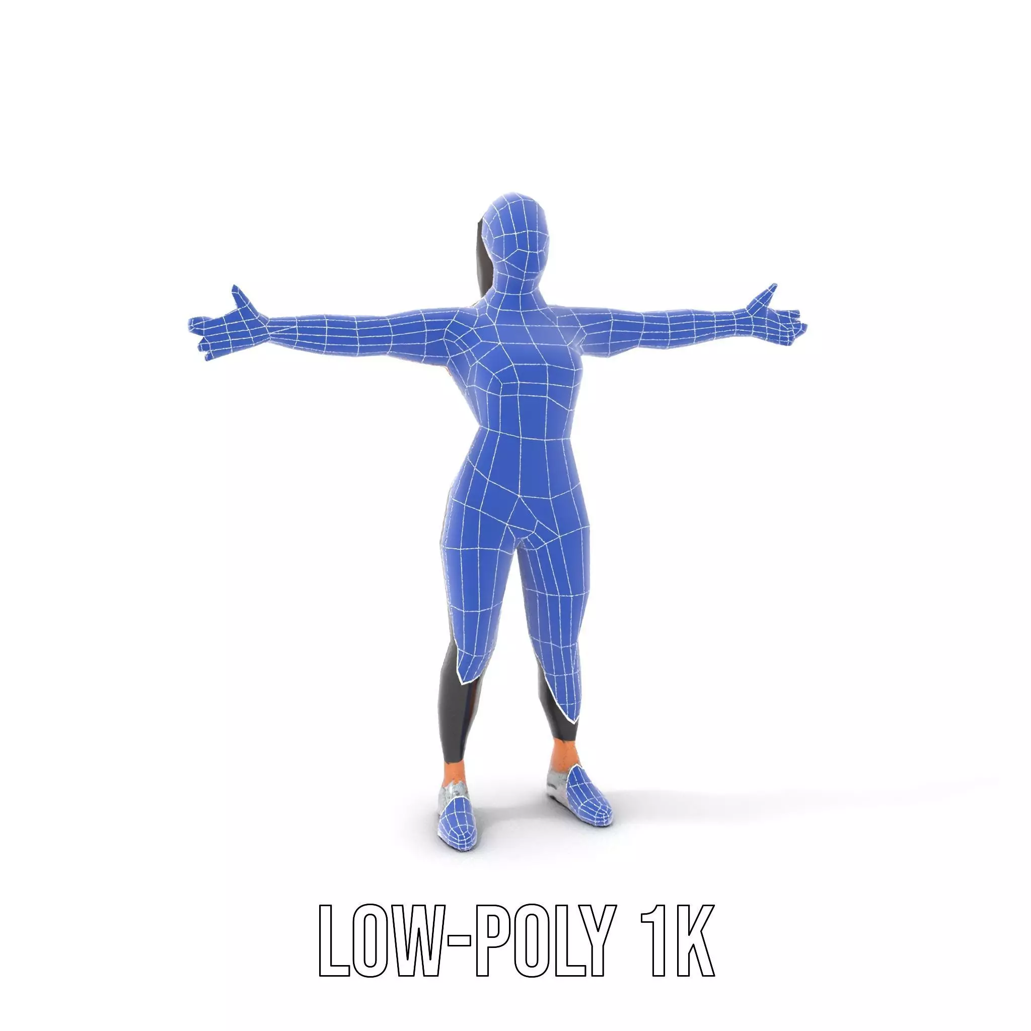 Athletic Fitness Woman model pack Low-poly 3D model_17