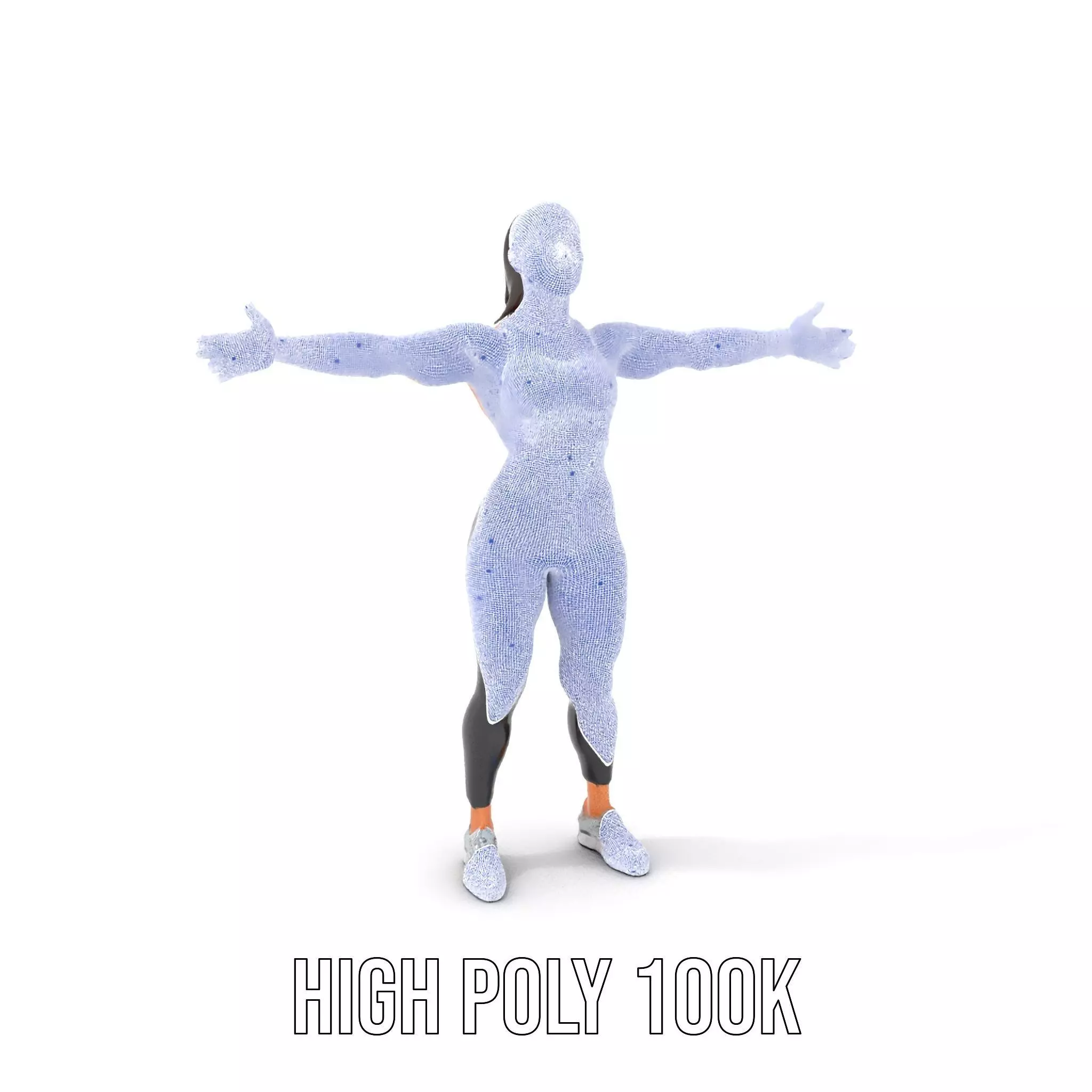 Athletic Fitness Woman model pack Low-poly 3D model_4