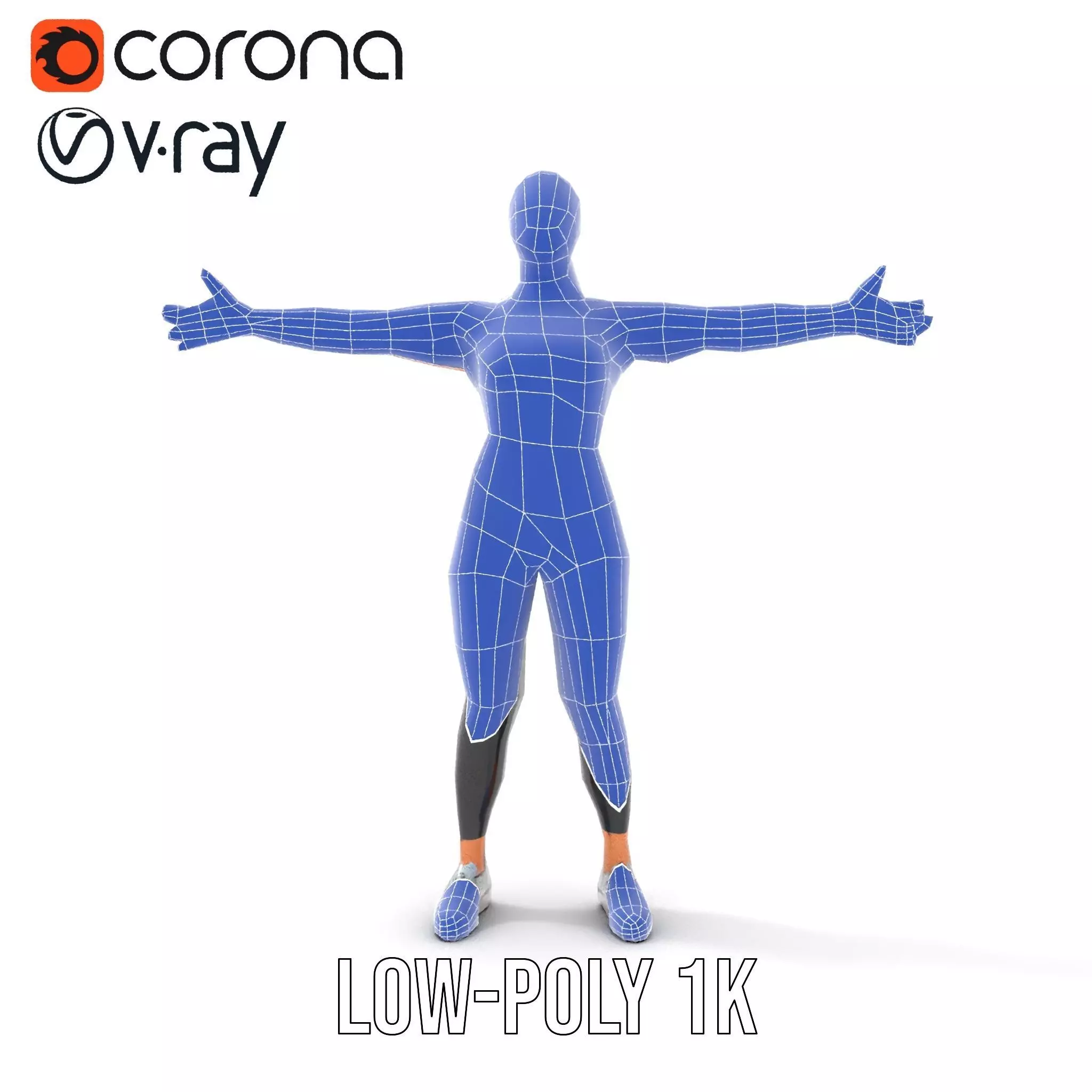 Athletic Fitness Woman model pack Low-poly 3D model_12