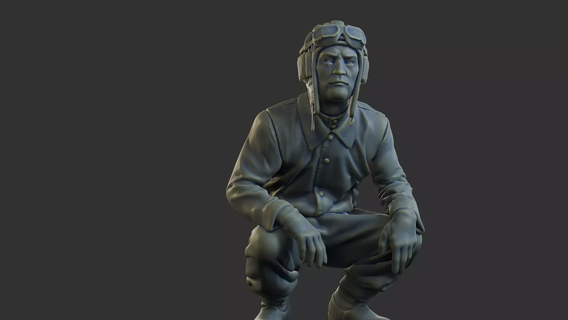 Russian Soviet tank Crew STC WW2 1 002 3D print model_28