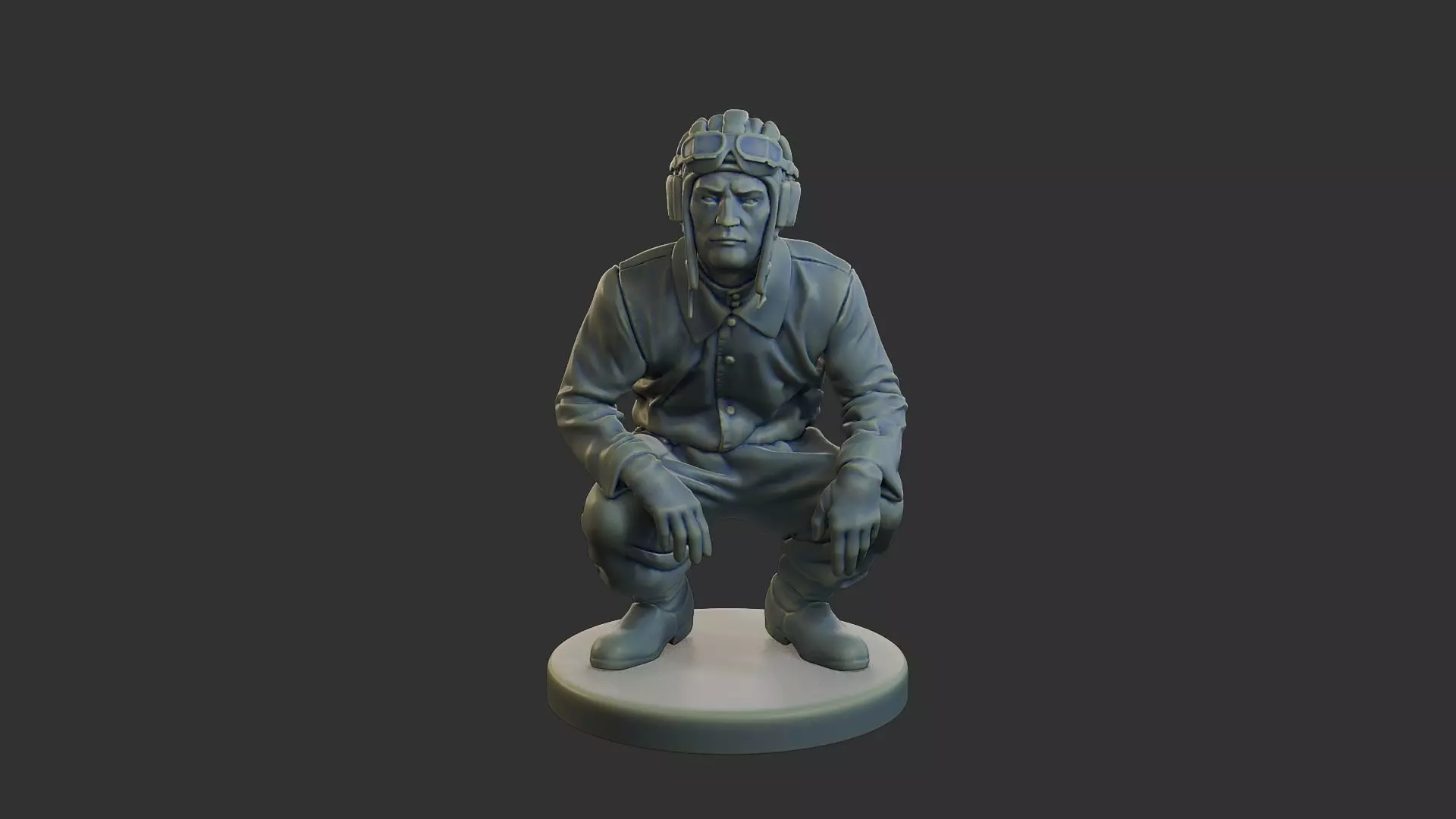 Russian Soviet tank Crew STC WW2 1 002 3D print model_11