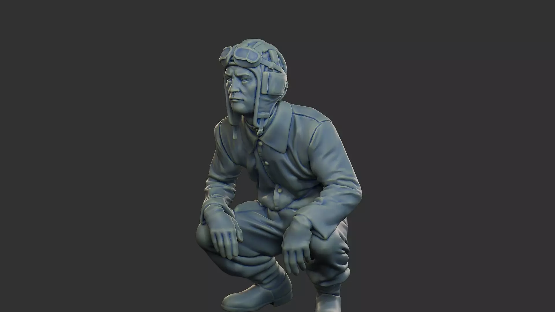 Russian Soviet tank Crew STC WW2 1 002 3D print model_27