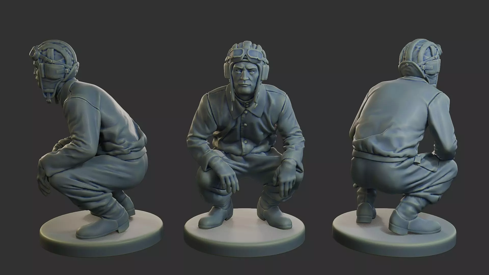 Russian Soviet tank Crew STC WW2 1 002 3D print model_0