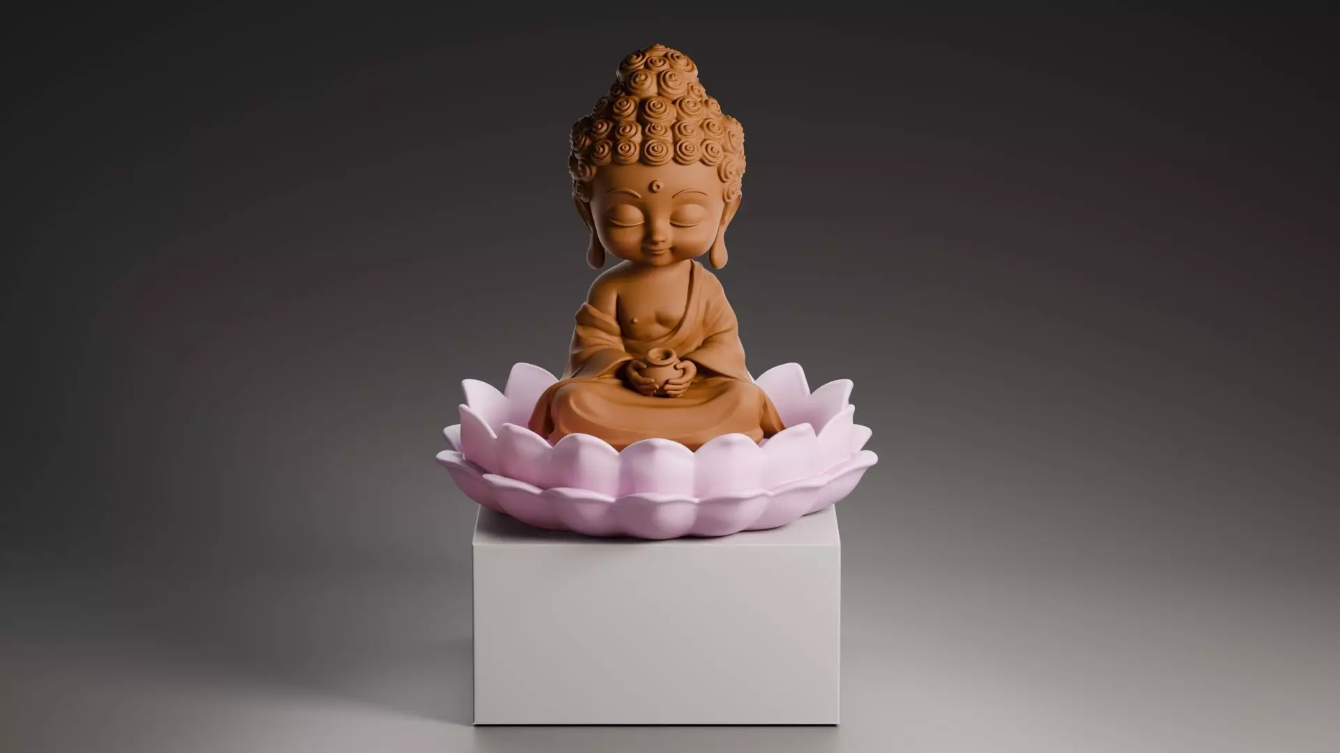 Buddha Lotus Sand Incense Holder  3D print model_0
