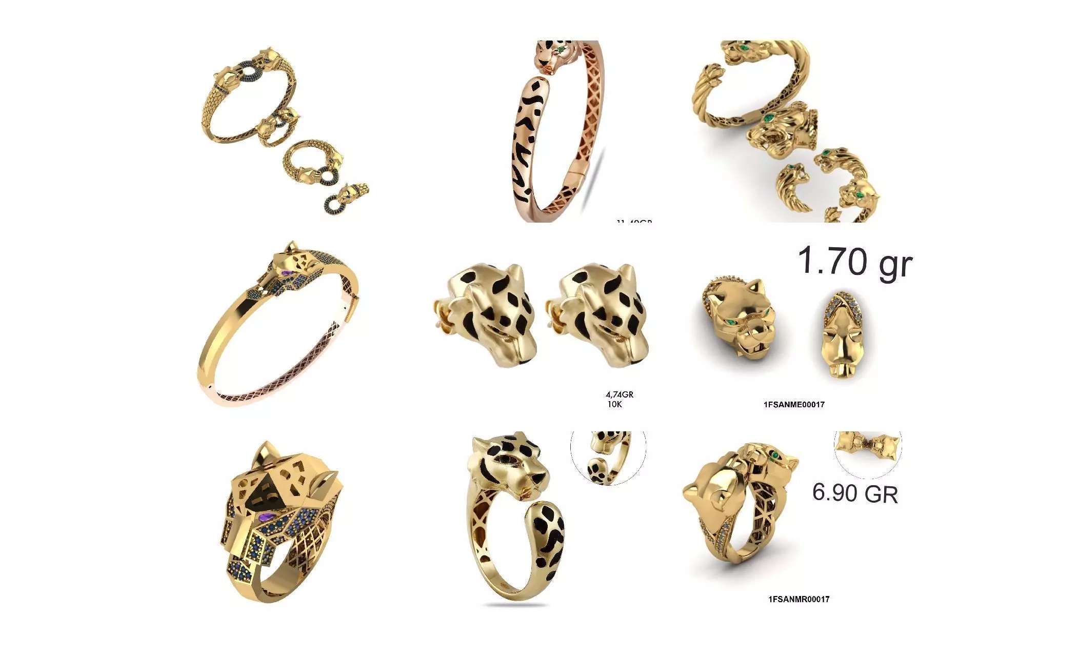 Collection Jewellery Animals Models 3D print model_1