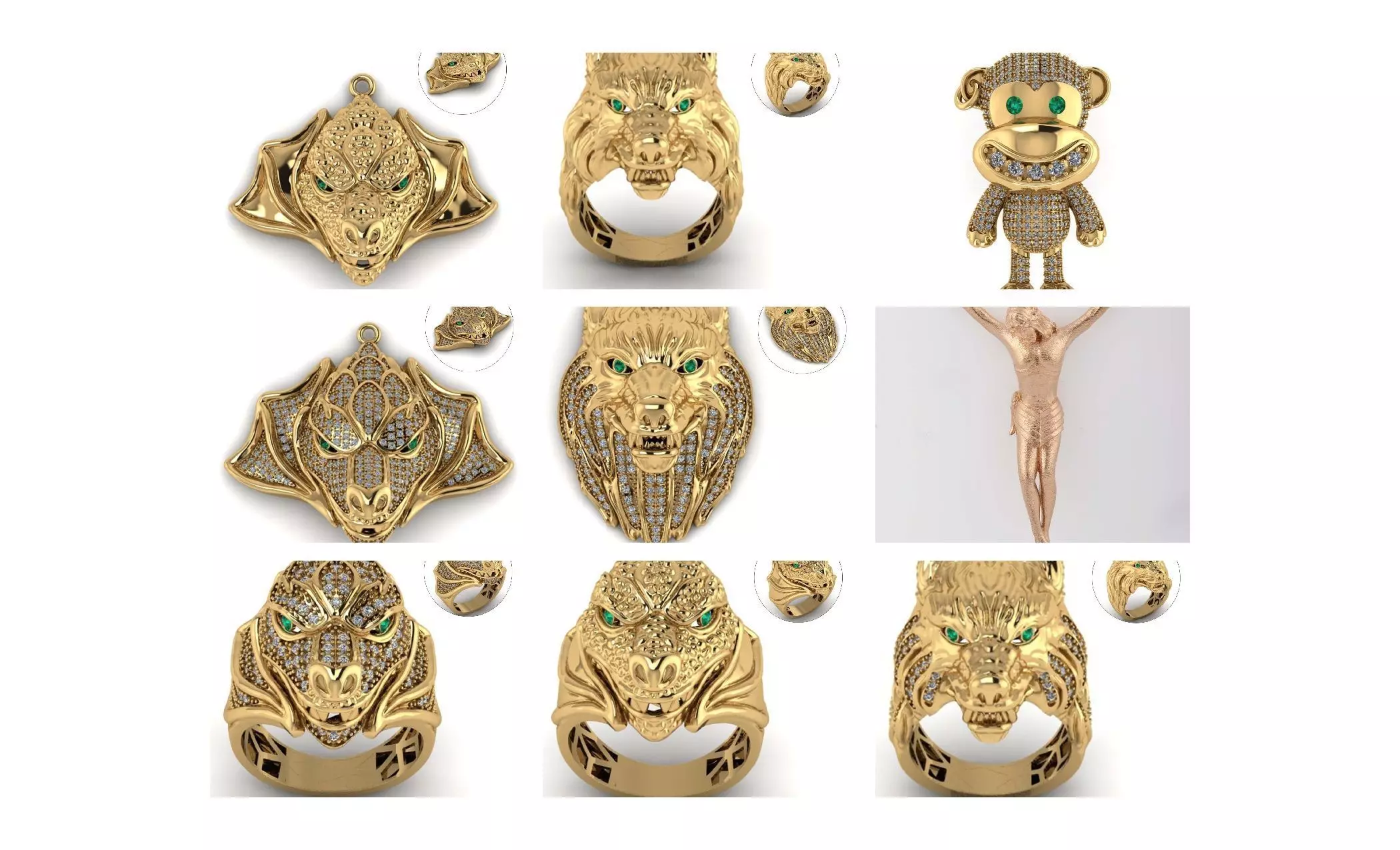 Collection Jewellery Animals Models 3D print model_2