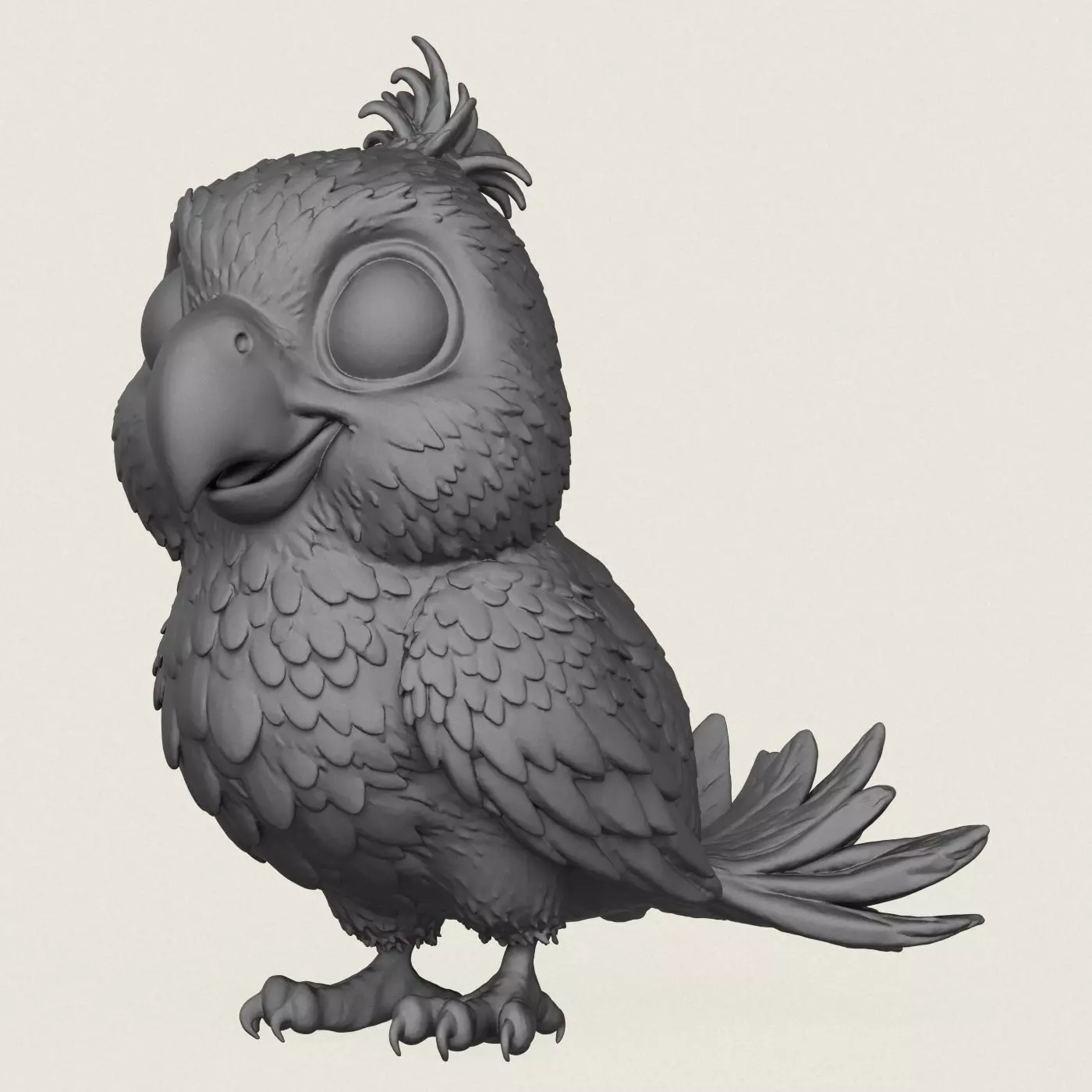 Baby Parrot Print Ready 3D Model 3D print model_1